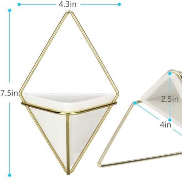 Like New | Small Triangle Hanging Wall Planters - Picture 4 of 10